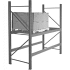 An image of tiered pallet racks